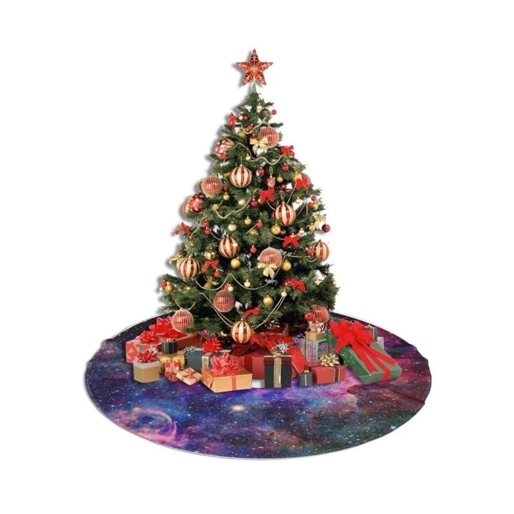New Stars Planets Universe-Christmas Tree Skirt 30 inch Xmas Tree Skirt Christma